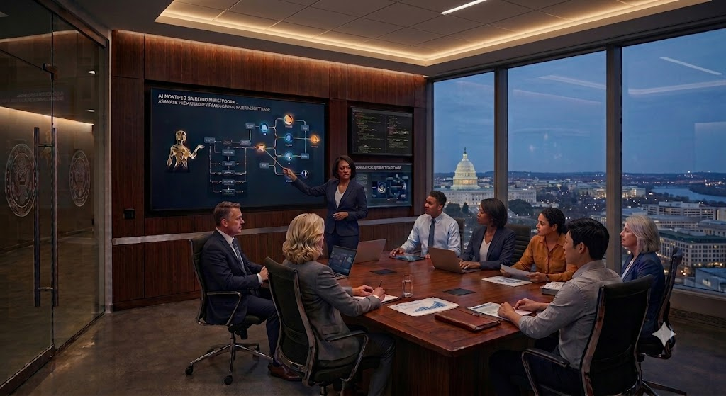 Galaxux delivery team collaborating with AI-assisted tools
